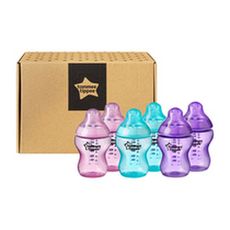 TOMMEE TIPPEE Lot de 6 biberons Clother to Nature 260 ml (Rose)