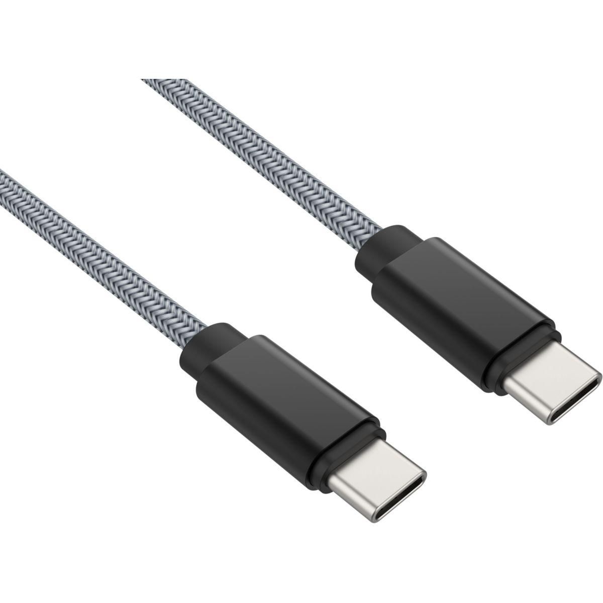 ADEQWAT Câble USB C vers USB-C gris 2m