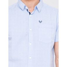 chemise manches courtes motifs dario (Bleu)