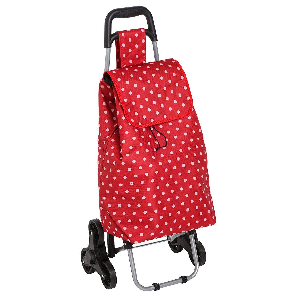 ATMOSPHERA Chariot de shopping 3 roues Everest rouge pas cher 