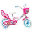 Nickelodeon Vélo  12  Licence  Pat Patrouille Stella/Skye  pour enfant de 2 à 4 ans avec stabilisateurs à molettes - Panier avant - Porte-poupée - 1 Frein