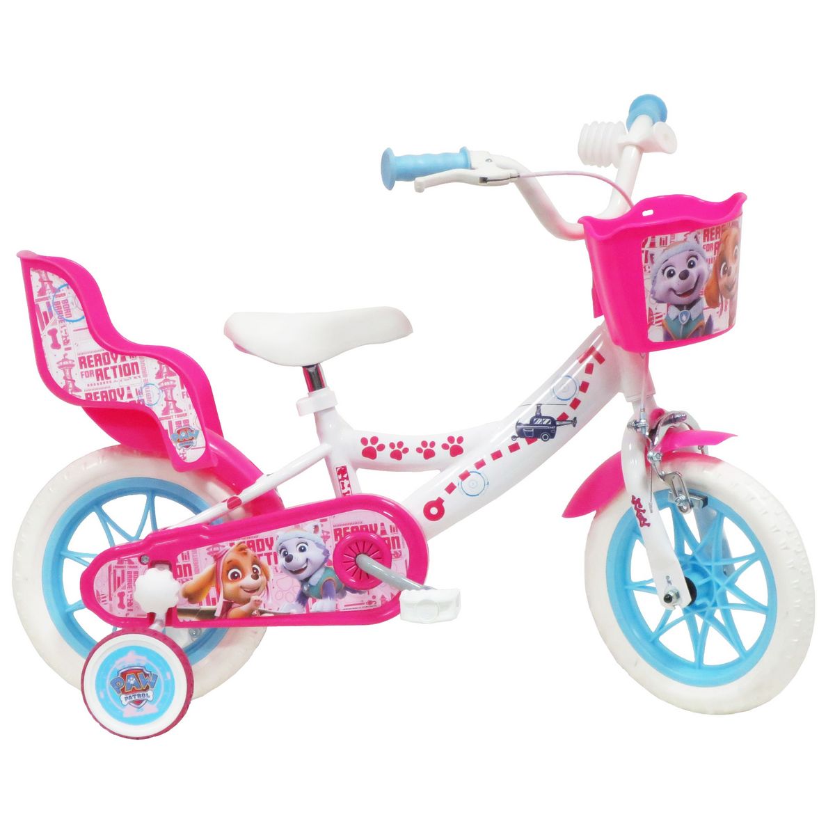 Nickelodeon Velo 12 Fille Licence Pat Patrouille Stella Skye pour enfant de 2 a 4 ans avec stabilisateurs a molettes Panier avant Porte poupee 1 Frein pas cher Auchan