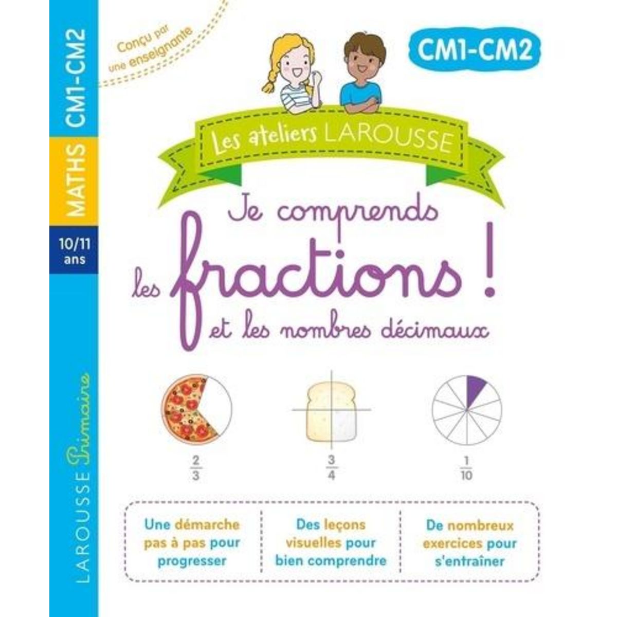 Les Fractions Cm2 JE COMPRENDS LES FRACTIONS ET LES NOMBRES DECIMAUX CM1-CM2, Urvoy Delphine  pas cher - Auchan.fr