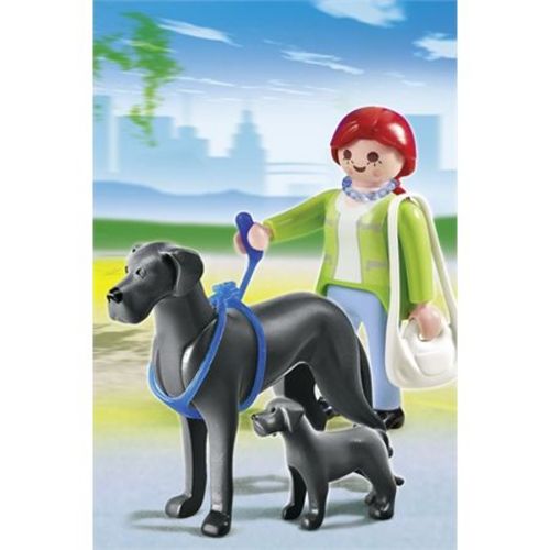 playmobil chien dogue gris 