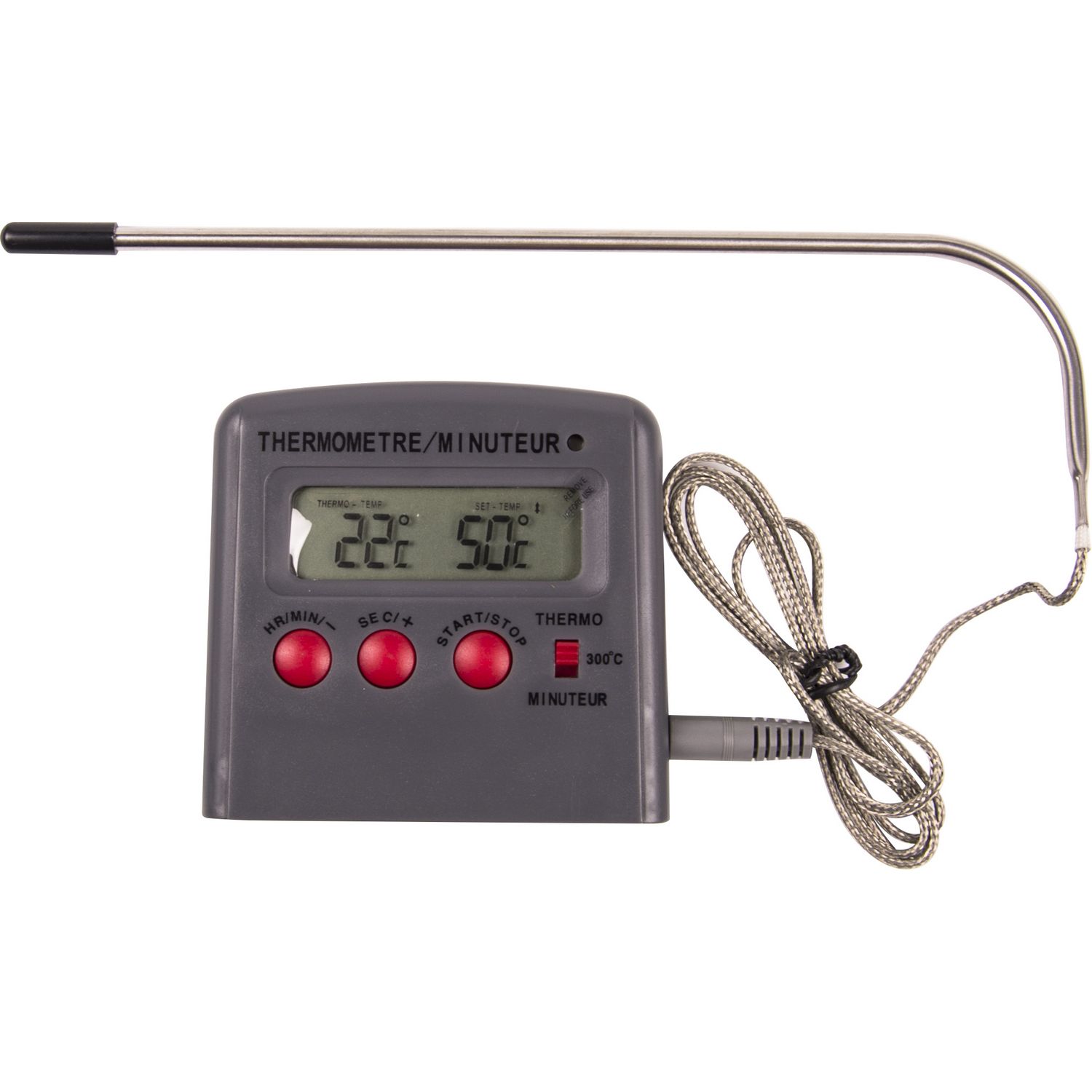 Thermometre alimentaire de cuisine Sonde de minuterie Thermometre