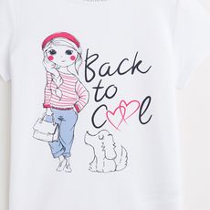 IN EXTENSO T-shirt manches courtes fille (Blanc)