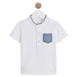 INEXTENSO Polo blanc en coton à col mao bébé garçon . Coloris disponibles : Blanc