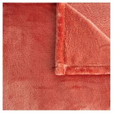 ACTUEL Plaid uni en flanelle de polyester 220gsm (Rouge)