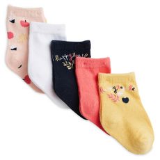 In Extenso Lot De 5 Paires De Chaussettes Bebe Fille Pas Cher A Prix Auchan