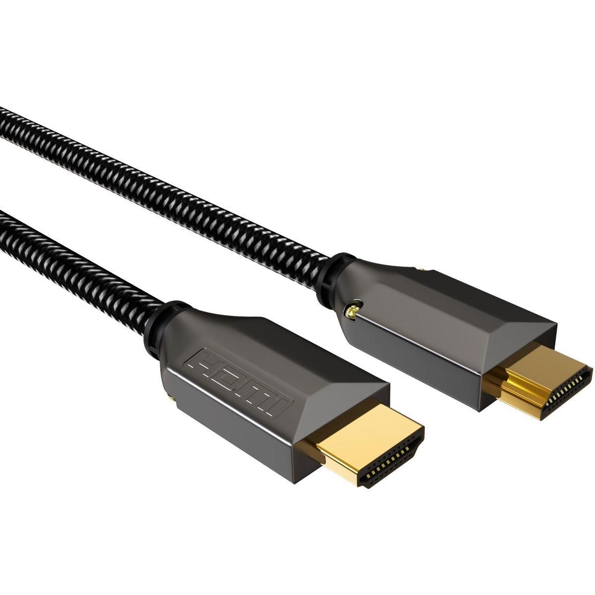 ADEQWAT Câble HDMI 2.1/48Gbps 5M Noir pas cher 