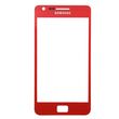 samsung vitre écran de façade rouge + adhésif pour samsung galaxy s2 i9100