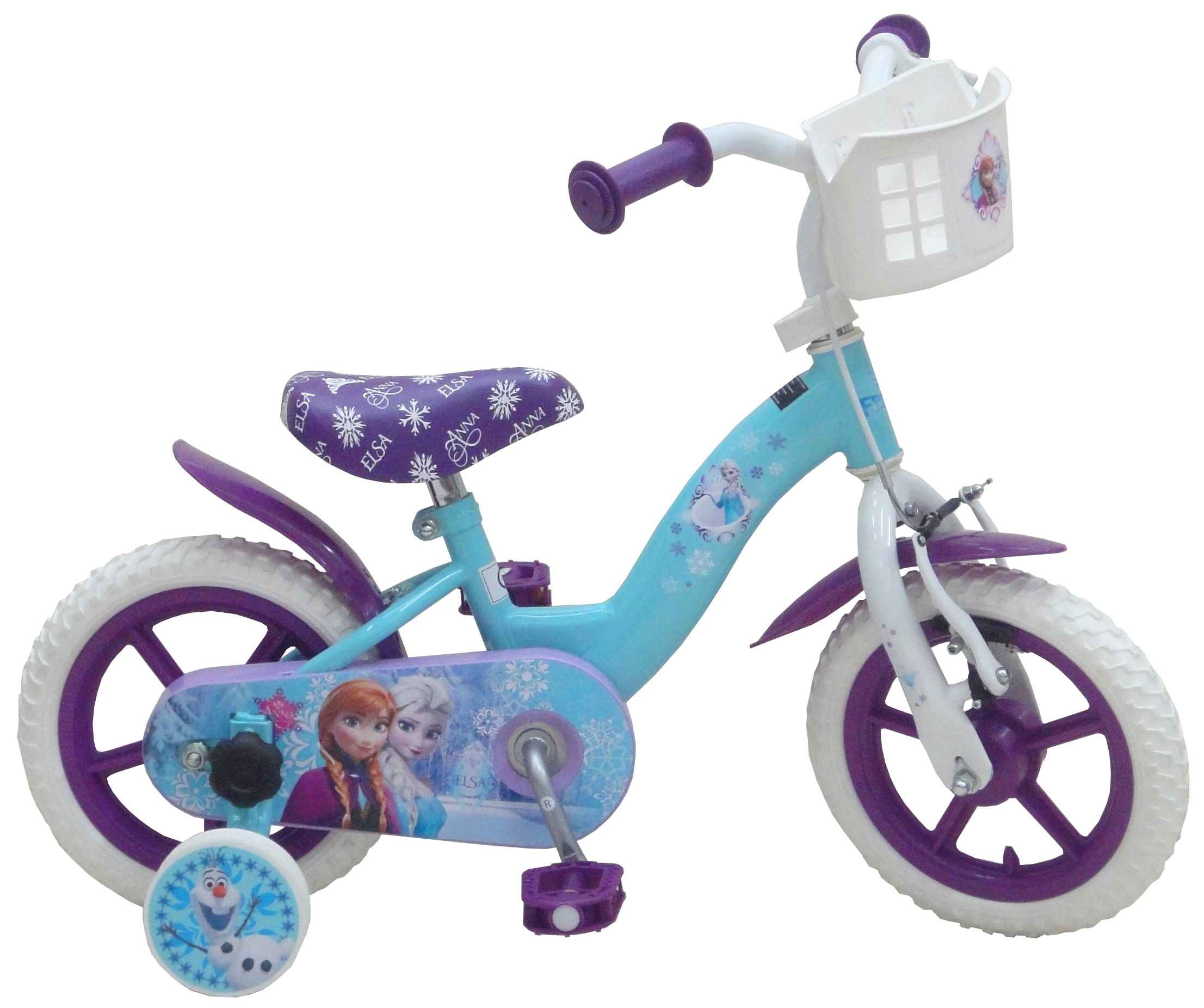 Vélo Disney La Reine des neiges pour enfants, 12 po, bleu/blanc