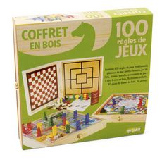 JeuJura Coffret bois : Jeux de société : 100 jeux