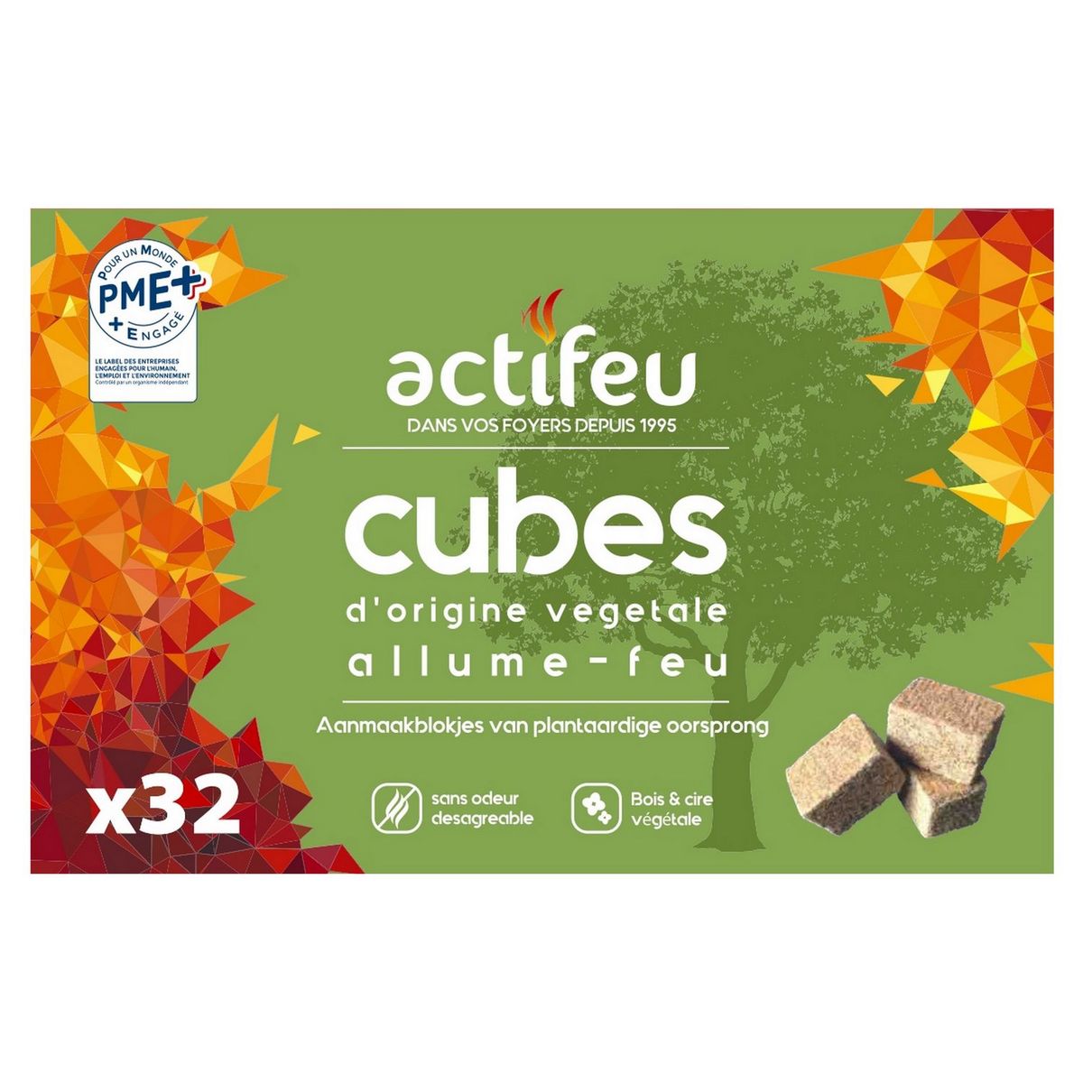 Les produits   Allumage, bois de chauffage, granulés - Cubes  allume-feu kérosène (x32)