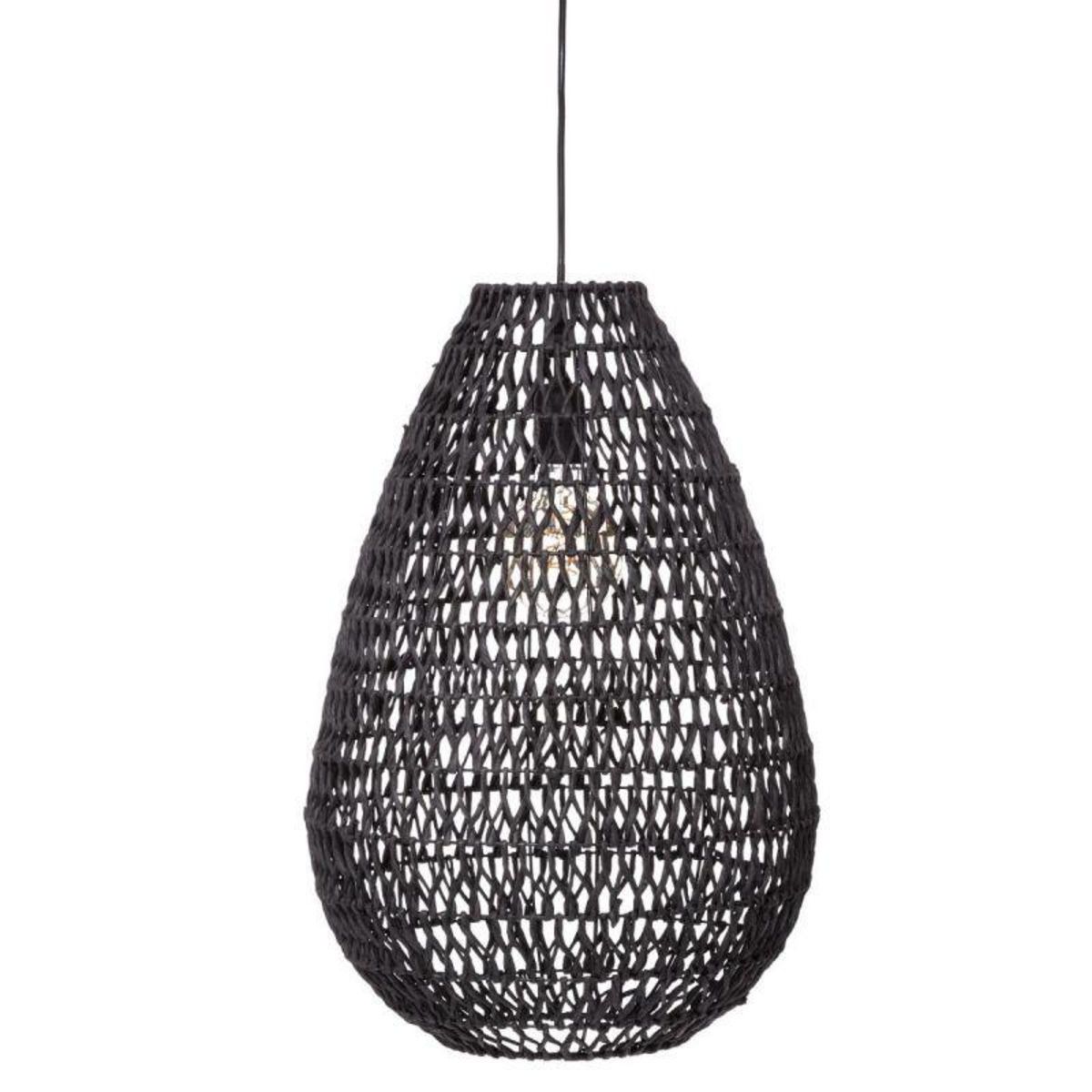  Lampe Suspension Design  Etel  37cm Noir