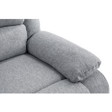 Canapé relax électrique HELENA 2 ou 3 places tissu gris clair (Gris clair)