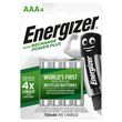 Energizer Piles LR03/AAA power plus rechargeables 1,2v x4
