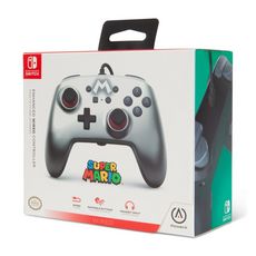POWER A Manette Filaire Mario Argent Nintendo Switch