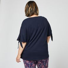IN EXTENSO T-shirt manches courtes femme (Bleu marine)