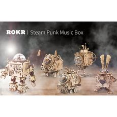 Robotime Kit de maquette de boîte a musique Steampunk Bunny