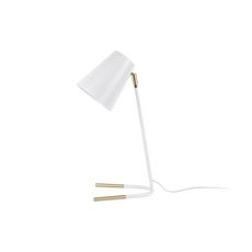 Leitmotiv Lampe à poser design Noble - H. 46 cm - Blanc