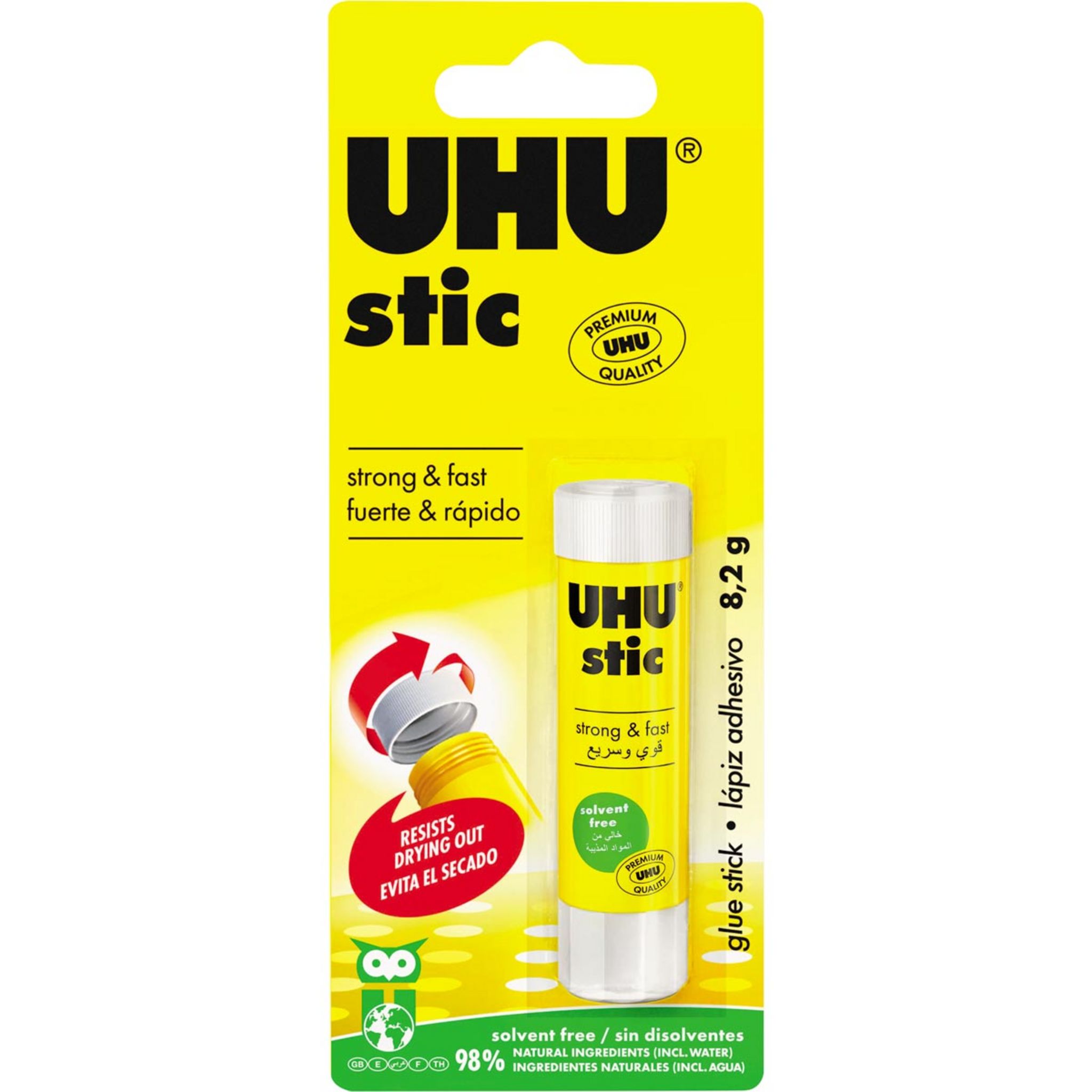 UHU 3 bâtons de colle blanche stick 8,2g pas cher