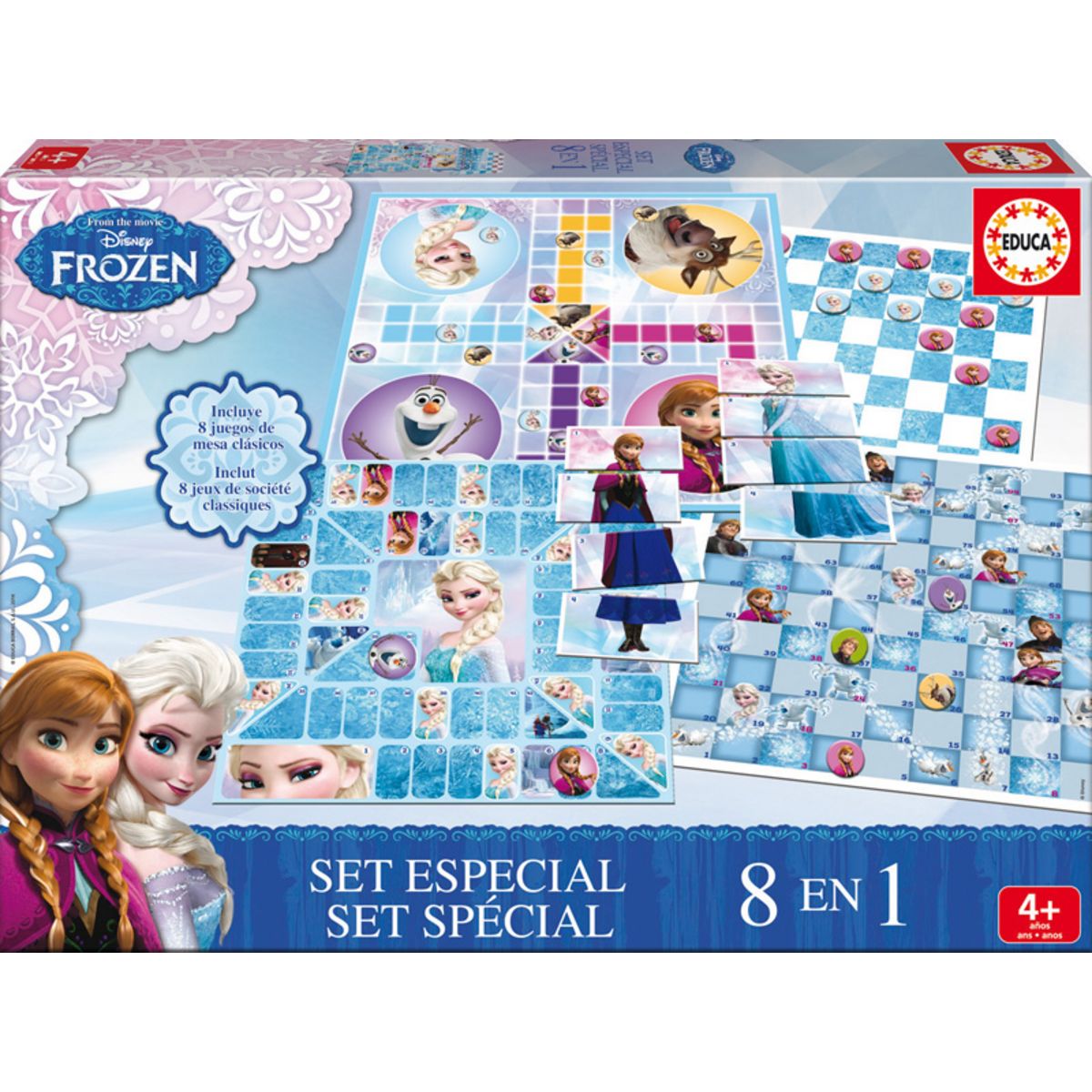 Set spécial 8 jeux La reine des neiges - Disney pas cher 