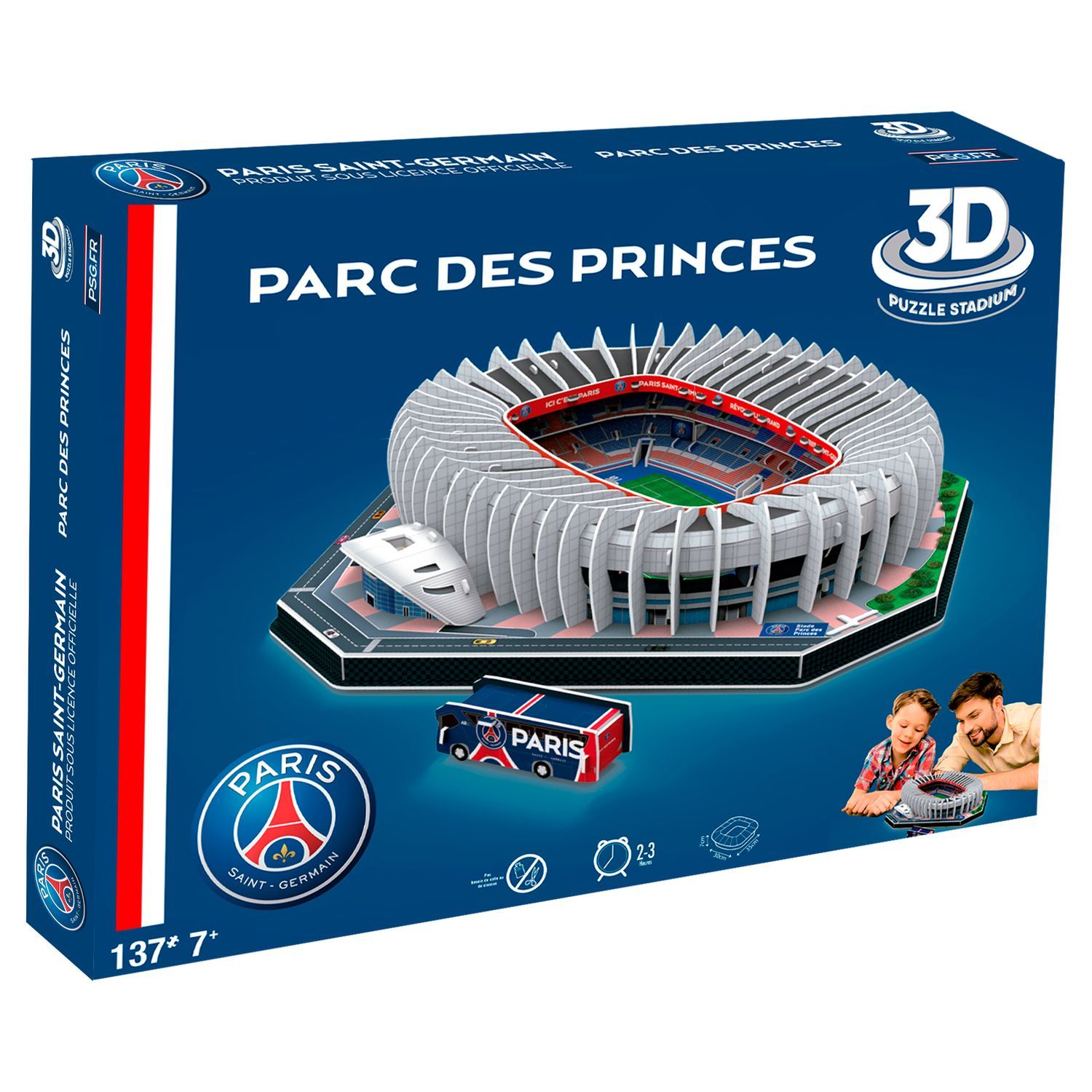 Puzzle Stade Parc des Princes PSG 3D Led MEGABLEU : la boite de 111 pièces  à Prix Carrefour