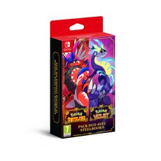 Pack Duo Pokémon Écarlate et Pokémon Violet avec Steelbook Nintendo Switch + Bonus Exclusif Auchan