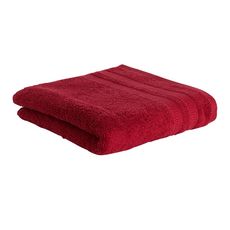 ACTUEL Drap de bain uni en coton 450 g/m² (Rouge )