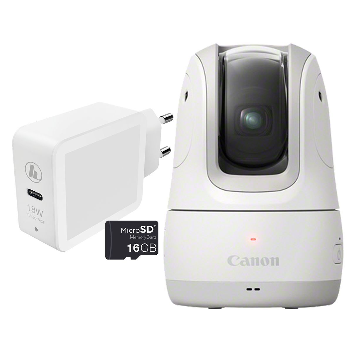 Canon Appareil photo Compact PowerShot PX Blanc Essential Kit pas cher Auchan.fr