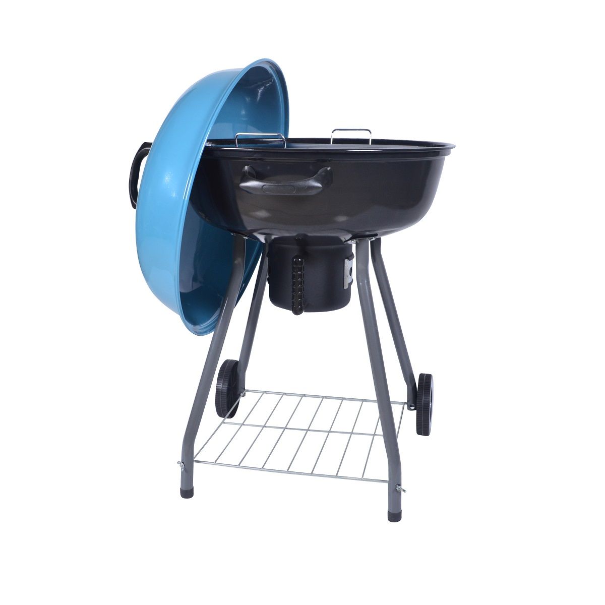 GARDENSTAR Barbecue charbon de bois en acier émaillé avec roues pas cher 