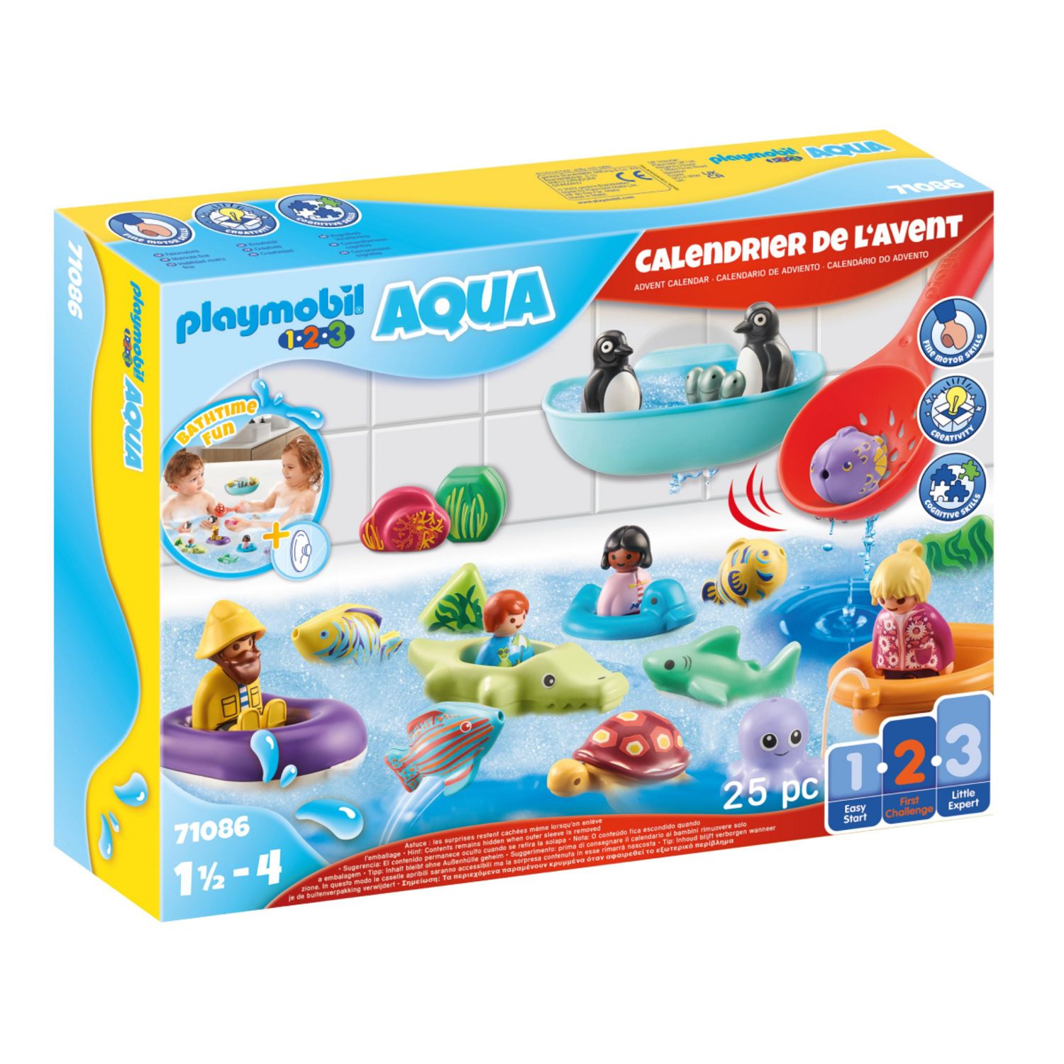 PLAYMOBIL 71086 - Calendrier Avent PLAYMOBIL 1.2.3 Aqua pas cher