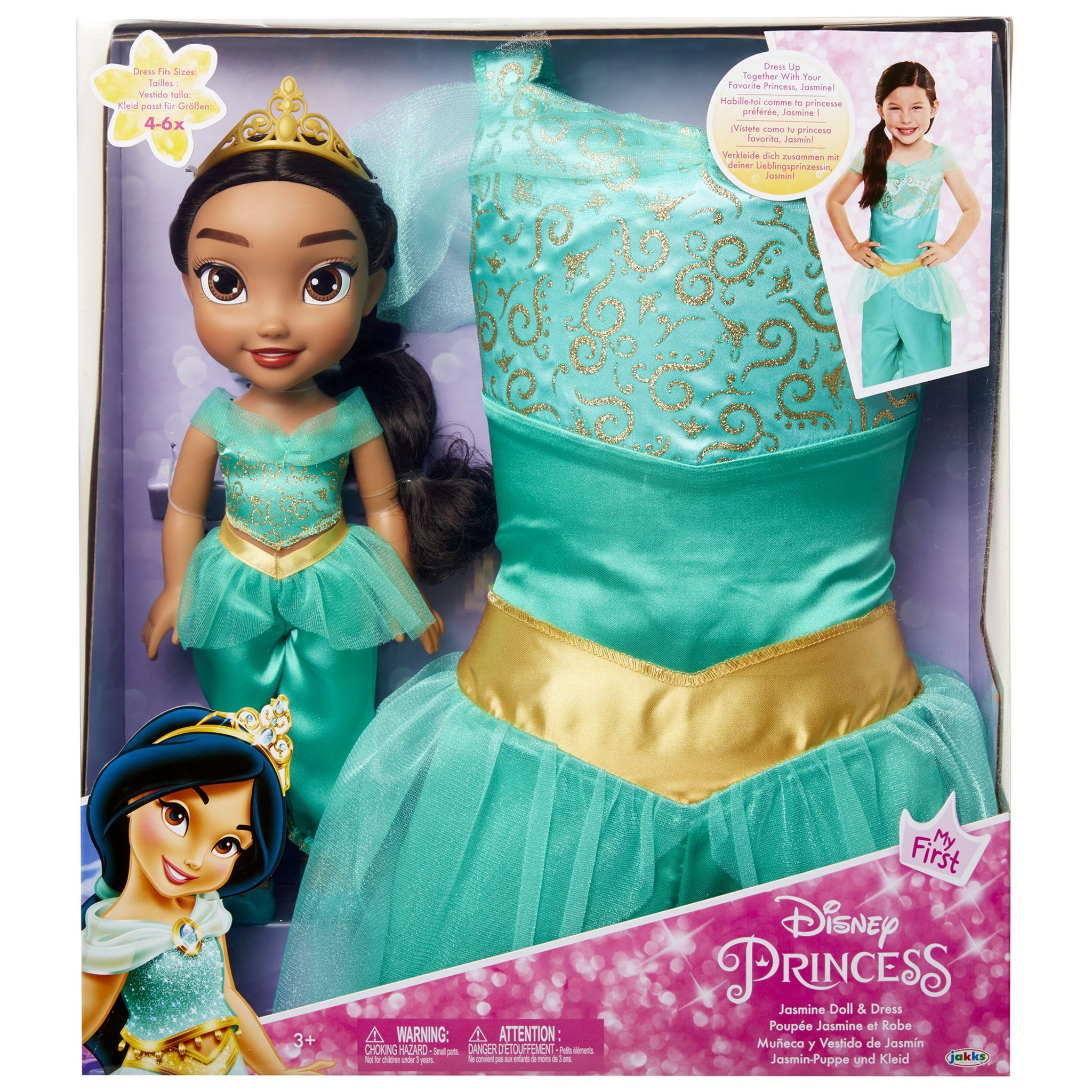 Costume Princesse Disney aladin Déguisement jasmine enfant taille au choix