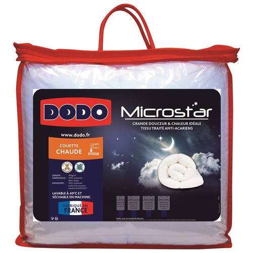Couette chaude microfibre anti acariens DODO MICROSTAR 400 g/m²