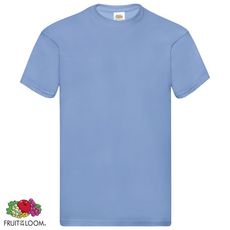 Fruit of the Loom T-shirts originaux 5 pcs Bleu clair L Coton