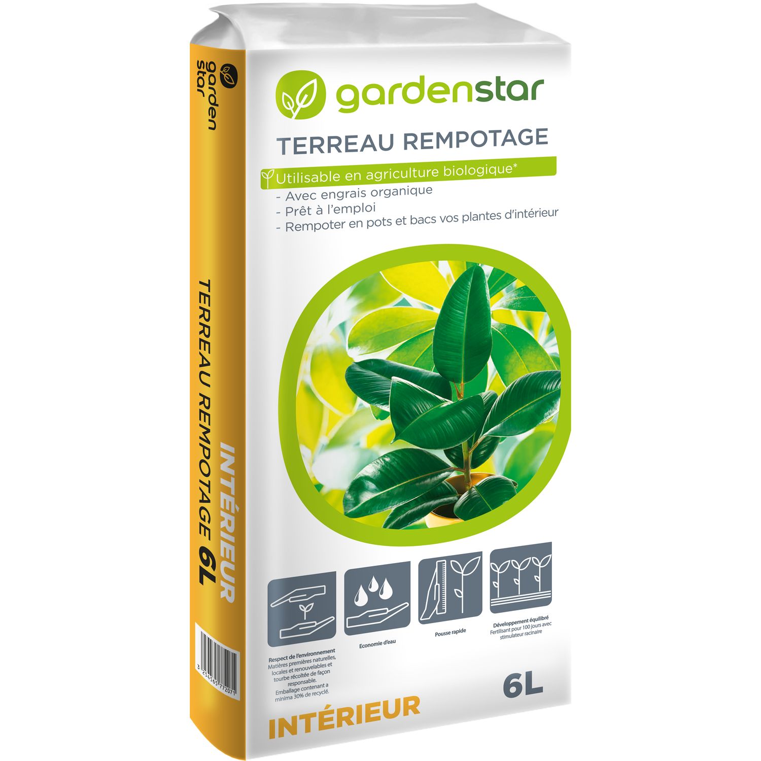 TERREAU REMPOTAGE PLANTES VERT 20L OR BRUN