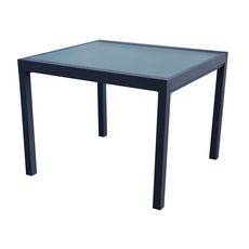 GARDENSTAR Table de jardin aluminium 132/264X90X75CM gris CUBE