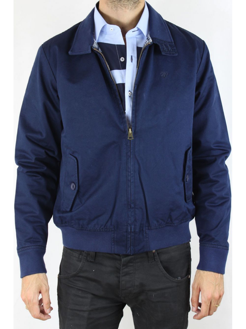 Wrangler Blouson court d t Homme Bleu pas cher Auchan