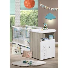 Baby Price Lit Bebe Combine 60x1 Cm Evolutif En 90x190 Basile Pas Cher A Prix Auchan