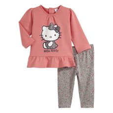 HELLO KITTY Ensemble pantalon tee-shirt Hello Kitty bébé (Rose)