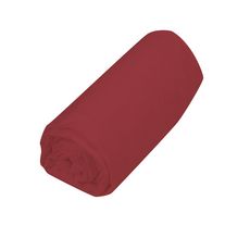 drap housse uni coton 57 fils terracotta rouge 140x200cm 140x200cm coton unis
