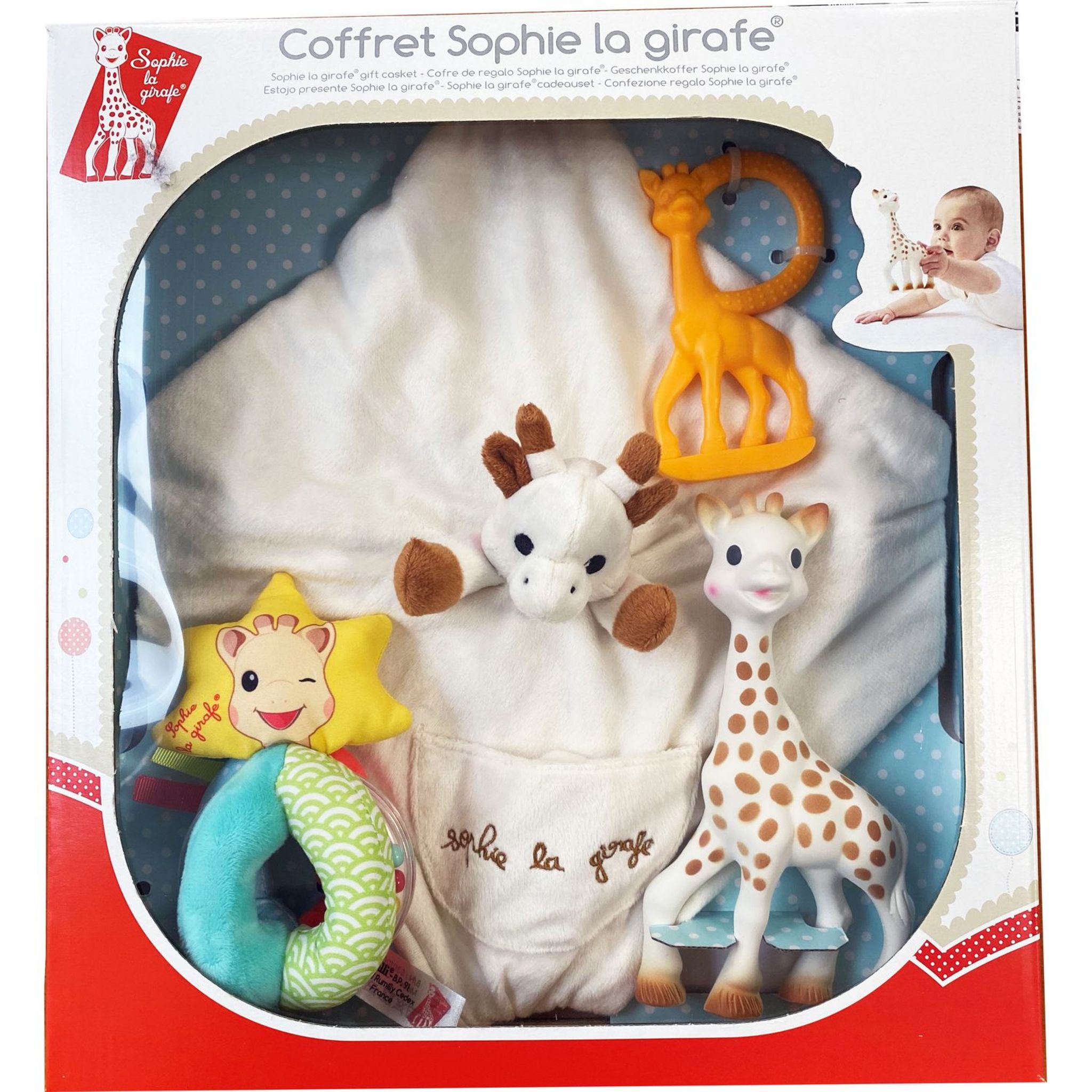 VULLI Coffret de naissance : Trio So'Pure Sophie la Girafe pas
