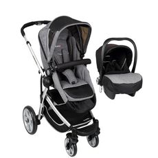 Trottine Poussette Hamac Nacelle Combine 3 En 1 Horizon Gris Noir Pas Cher A Prix Auchan