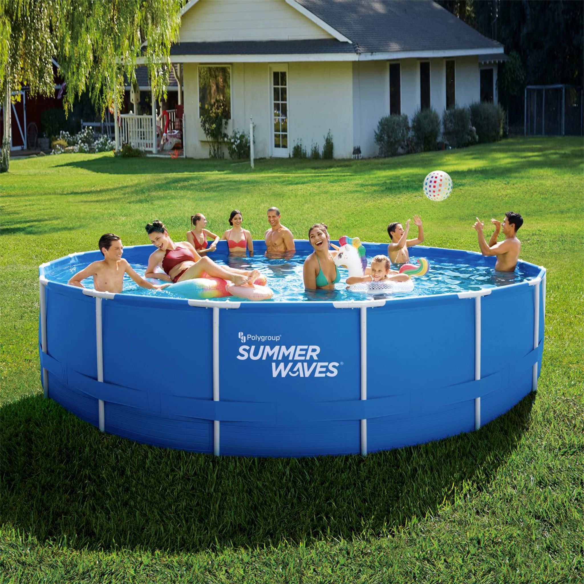 Habitat et Jardin - Piscine Tubulaire Ronde Elite Ø 4,88 x H 1,22 m -  Filtration