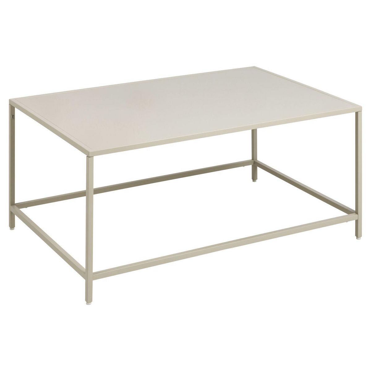 TOILINUX Table basse en Métal - L.90 cm x H.40 cm - Taupe