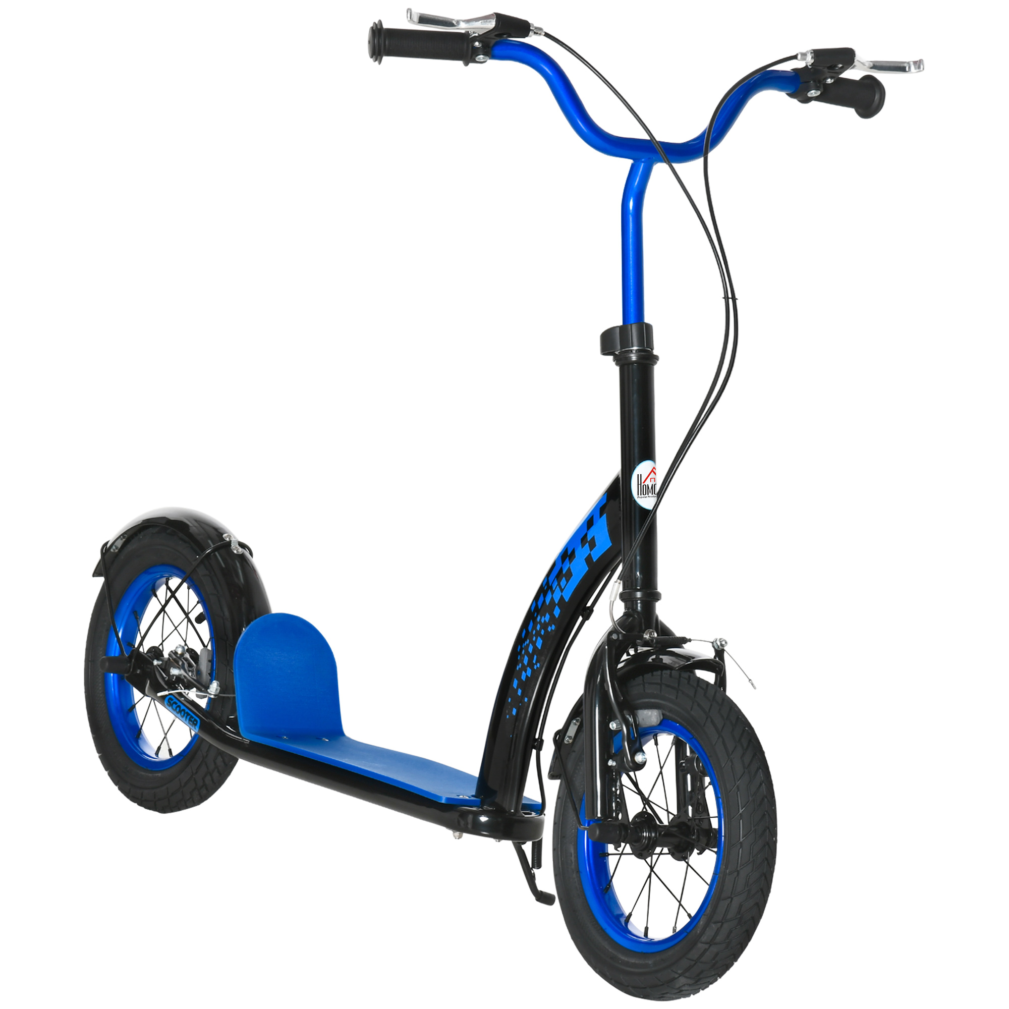 HOMCOM 5 en 1 Trottinette Scooter Enfant 1 an à 8 ans 3 Roues Siège  Amovible Hauteur Guidon Réglable 68 cm73cm78 cm Alliage d'Aluminium Bleu 