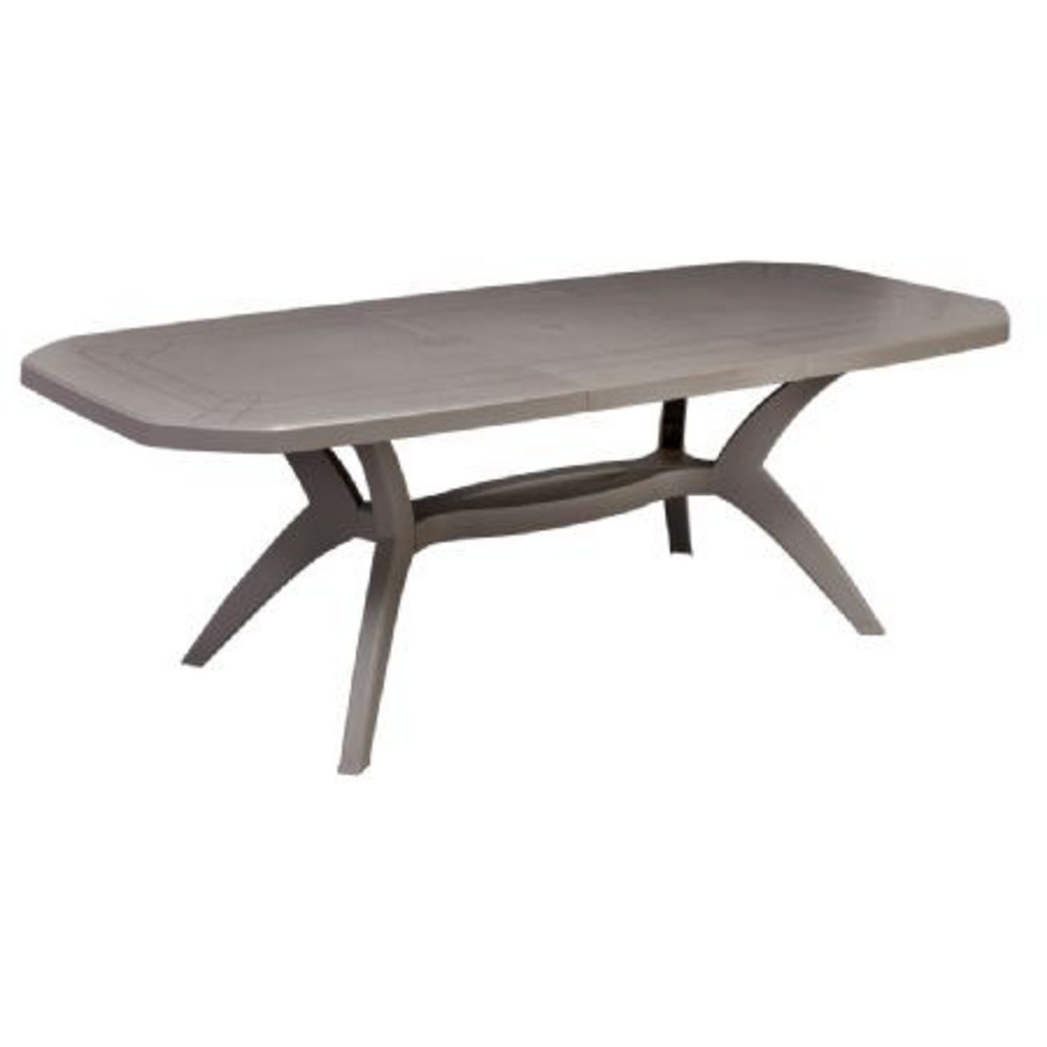 GROSFILLEX Table de jardin 165x100cm résine anthracite IBIZA pas