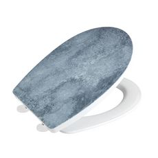 Wenko Abattant WC effet marbre Cement - Abaissement automatique - Thermoplast - Gris