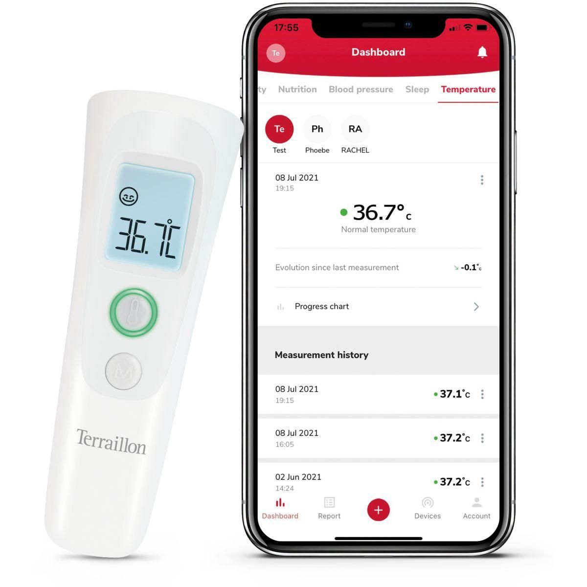 Terraillon Thermomètre connecte thermo smart